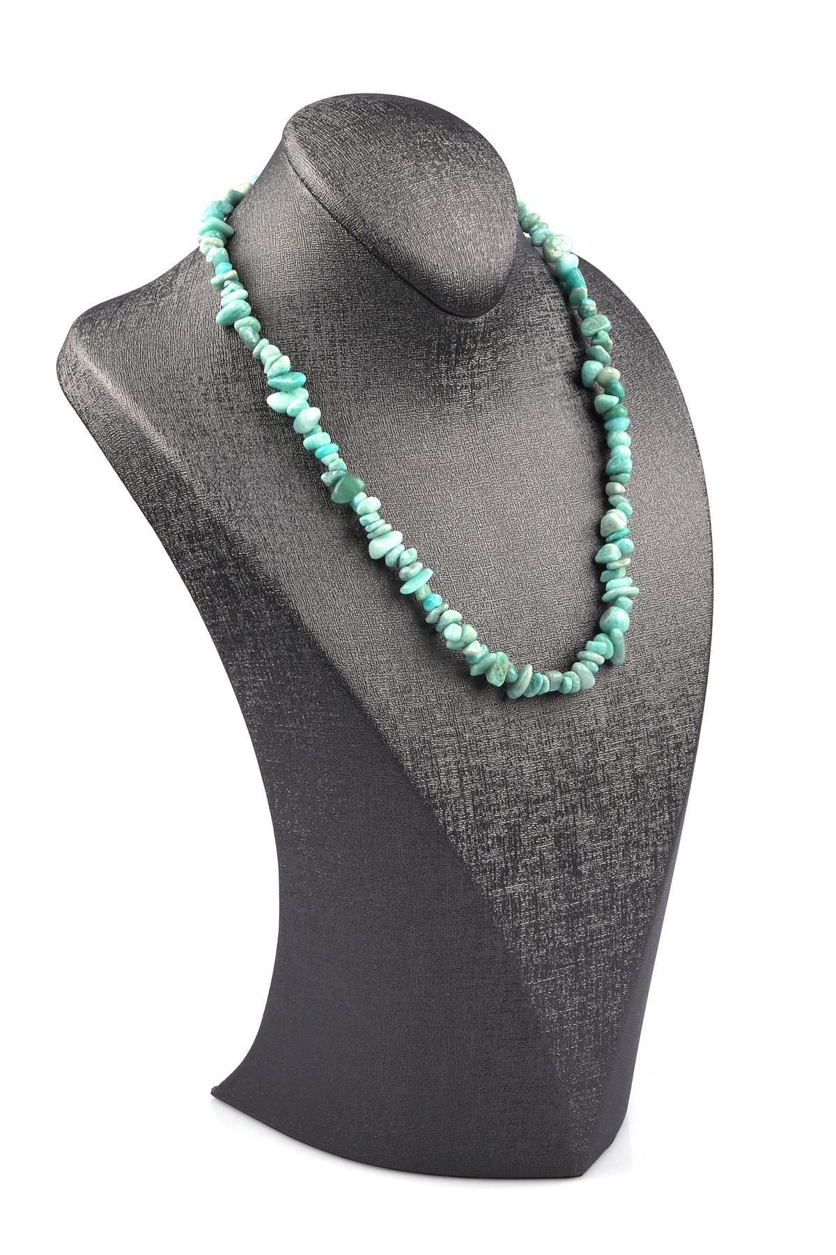 Amazonit Doğal Taş Kırık Taş Kolye