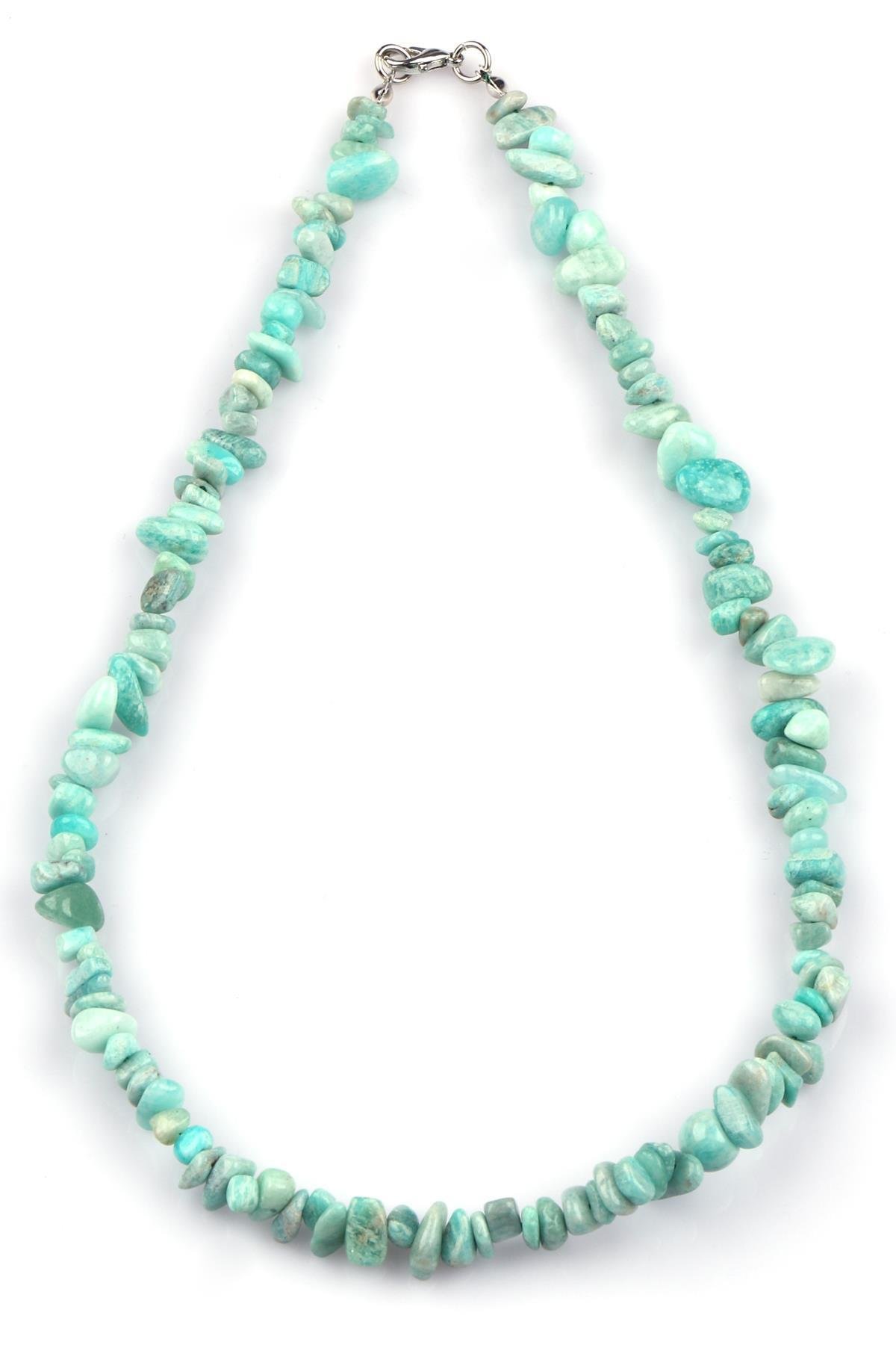 Amazonit Doğal Taş Kırık Taş Kolye