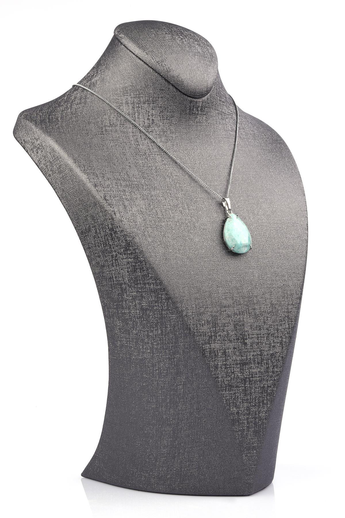 Amazonit Doğal Taş Kolye 