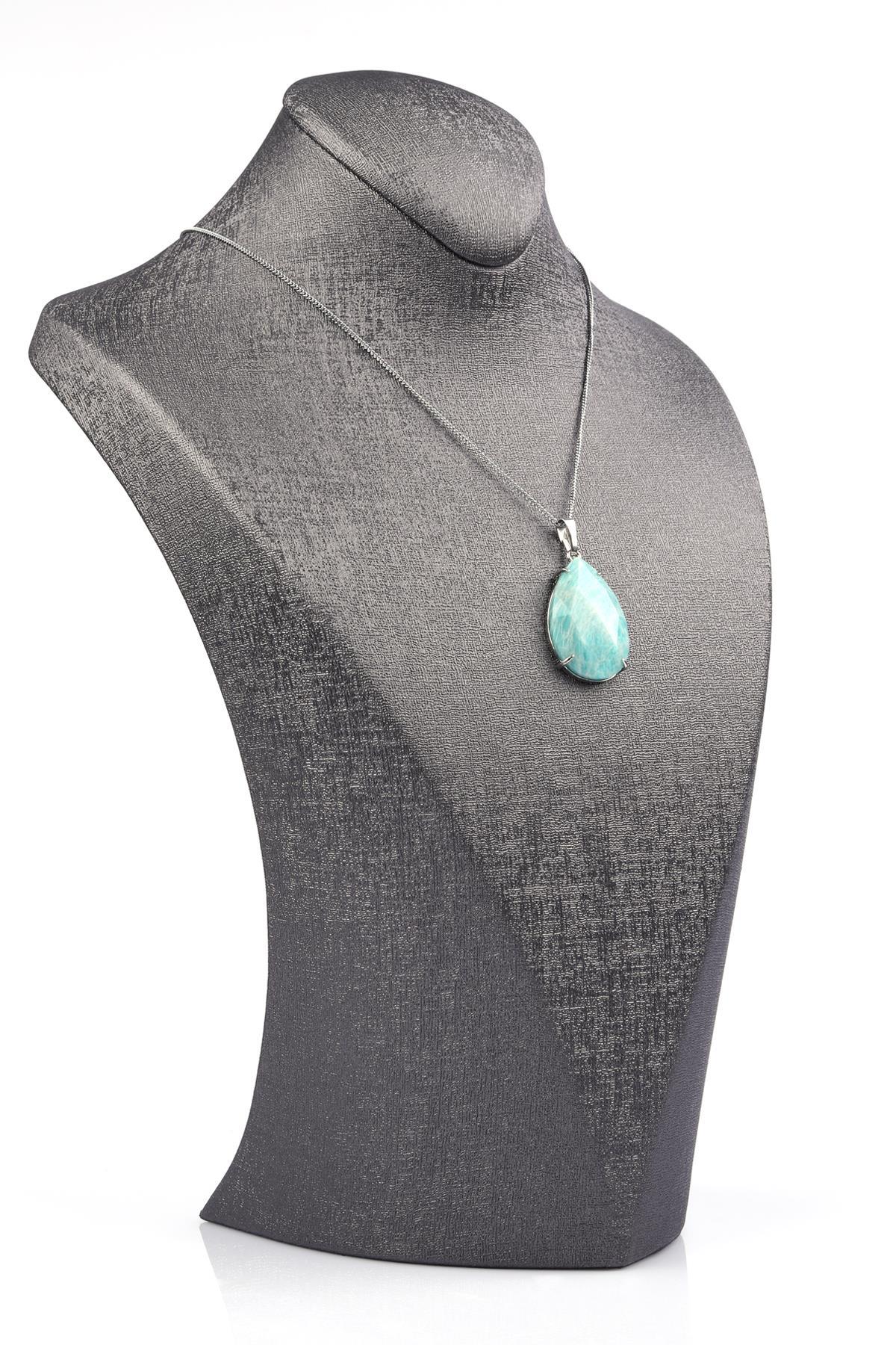 Amazonit Doğal Taş Kolye