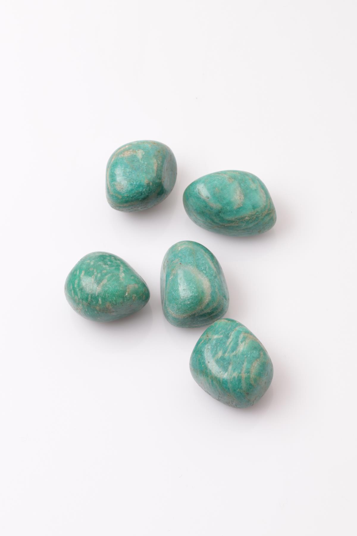 Amazonit Doğal Taş Tamburlanmış Parça - Tımbıl