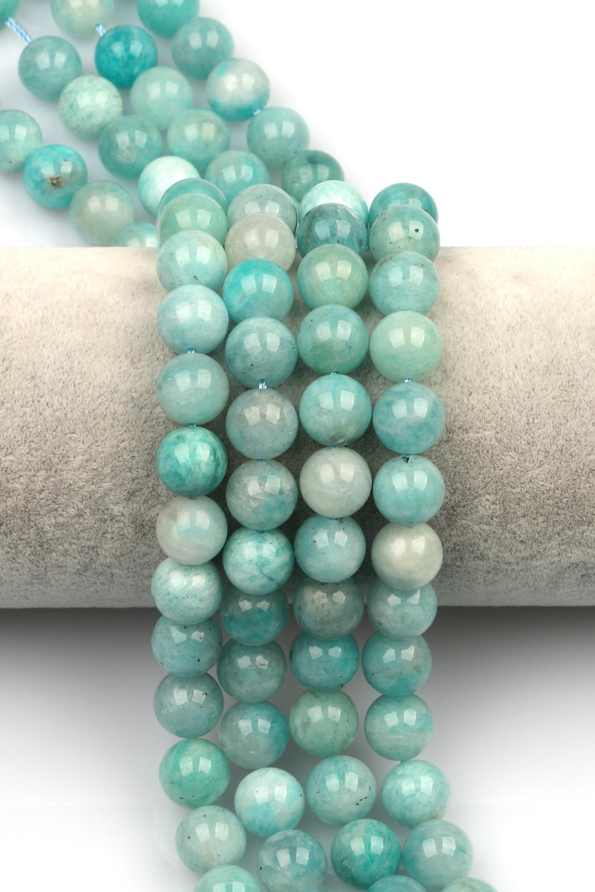 Amazonit Doğaltaş Dizi 10 mm Küre Kesim