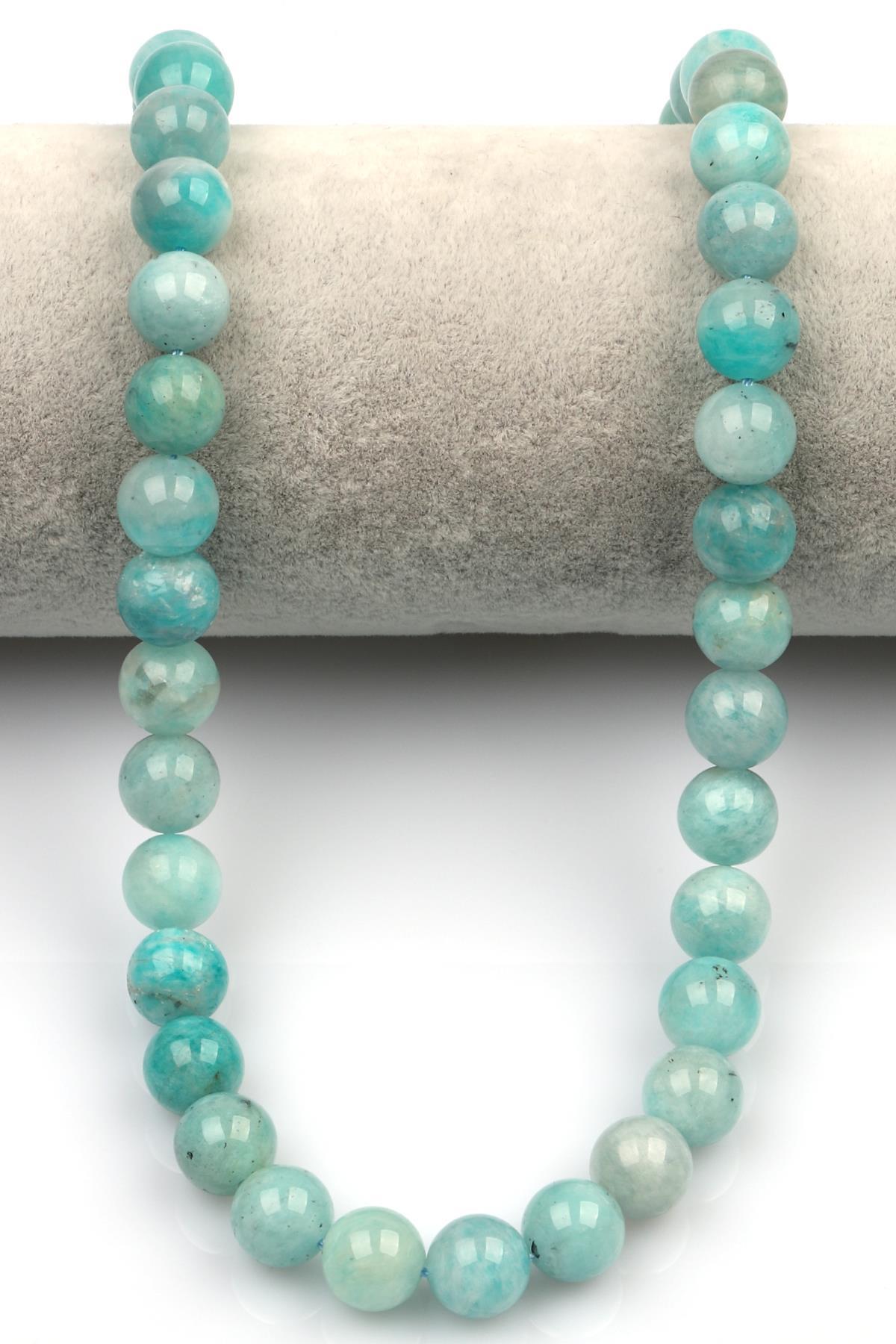 Amazonit Doğaltaş Dizi 10 mm Küre Kesim