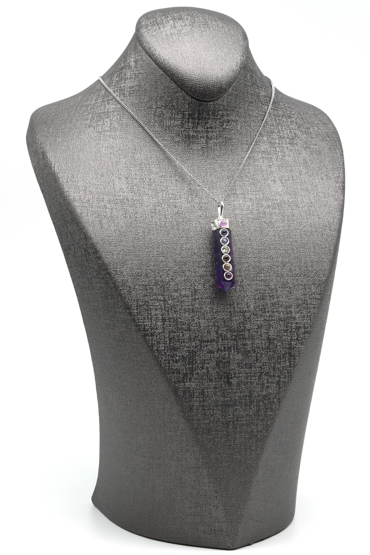 Ametist - Çakra Doğal Taş Kolye