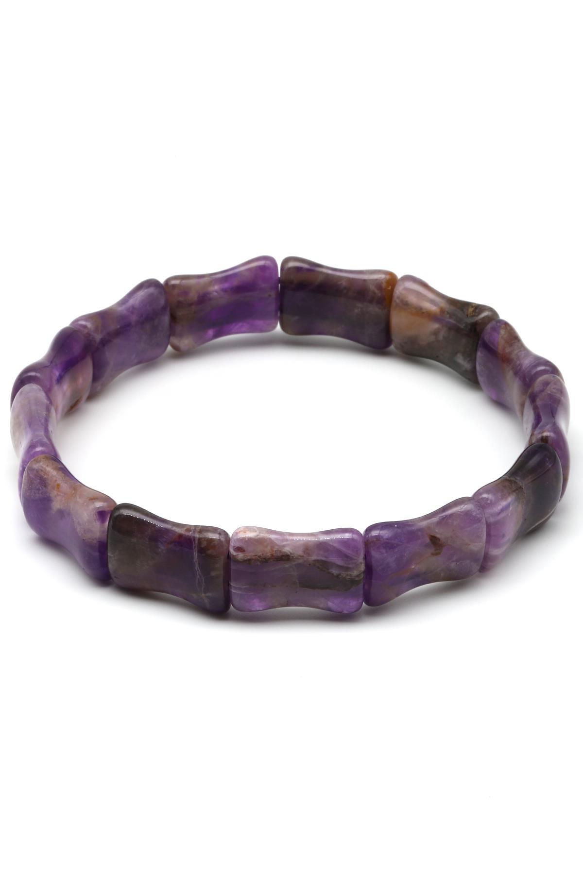Ametist Doğal Taş Bileklik 10 x 16 mm Özel Kesim
