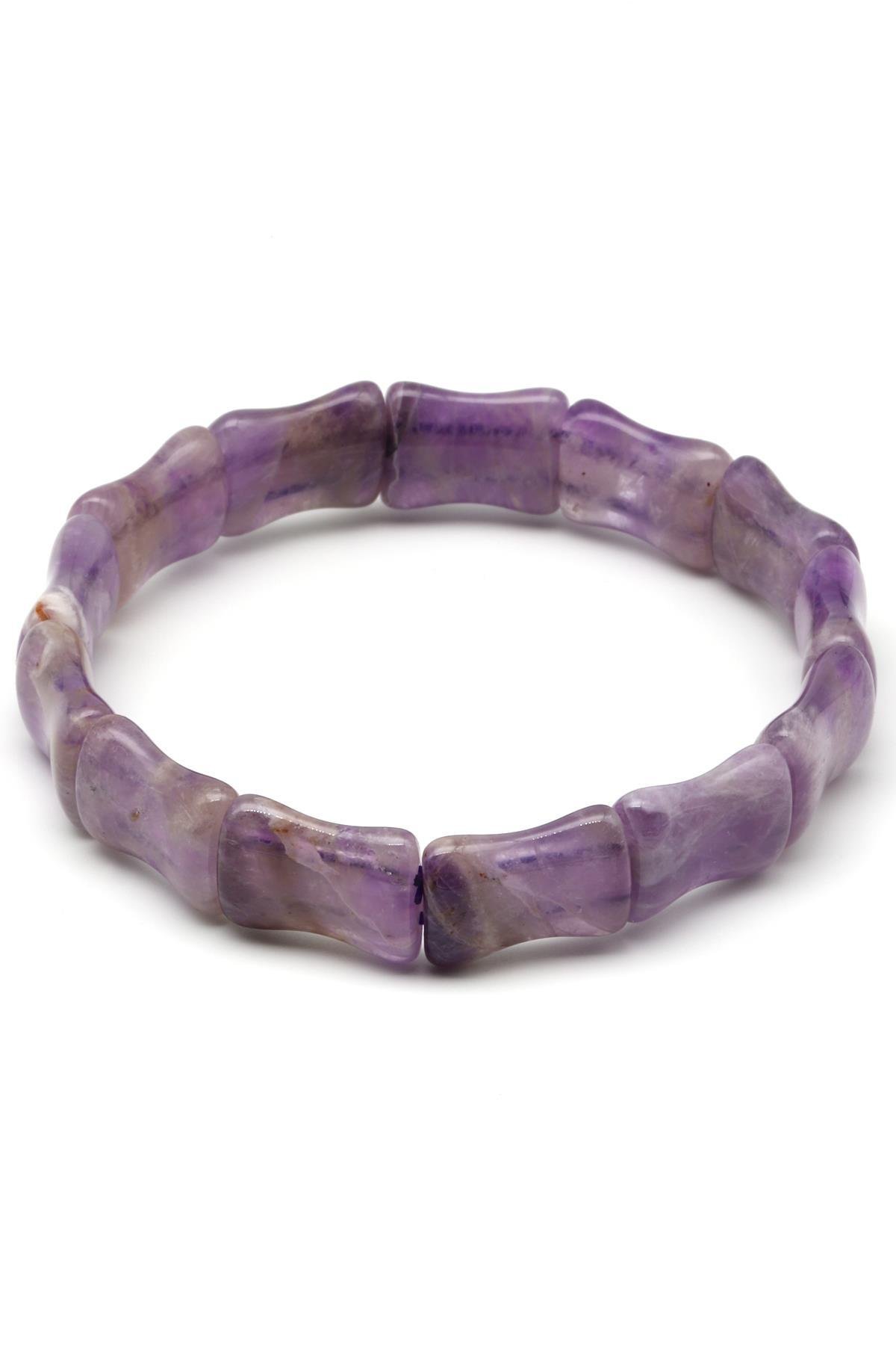 Ametist Doğal Taş Bileklik 10 x 16 mm Özel Kesim