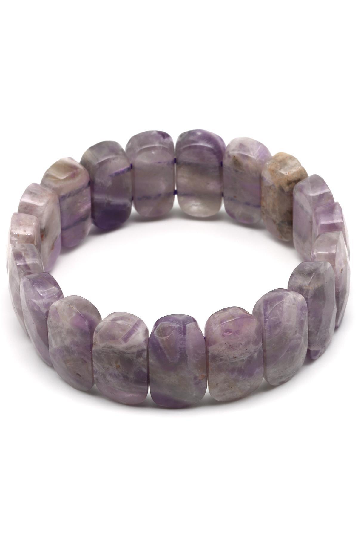Ametist Doğal Taş Bileklik 11 x 20 mm Özel Kesim