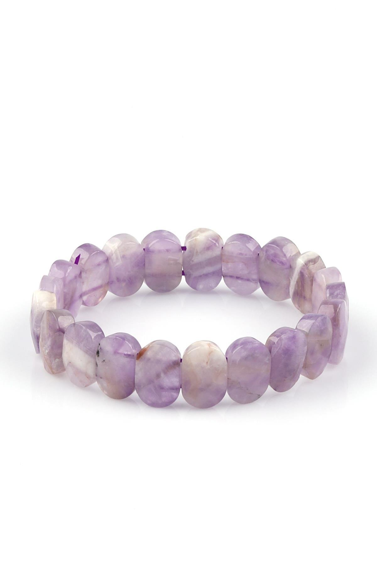 Ametist Doğal Taş Bileklik 9 x 14 mm Özel Kesim