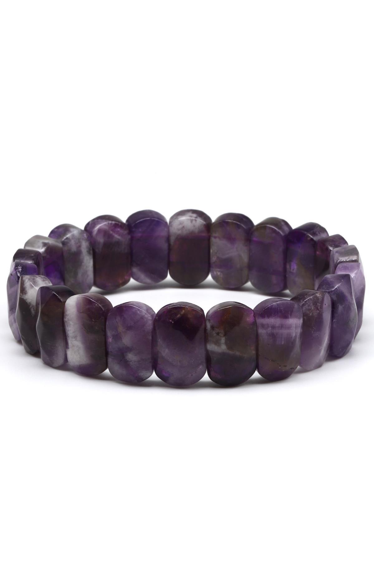 Ametist Doğal Taş Bileklik 9 x 15 mm Özel Kesim