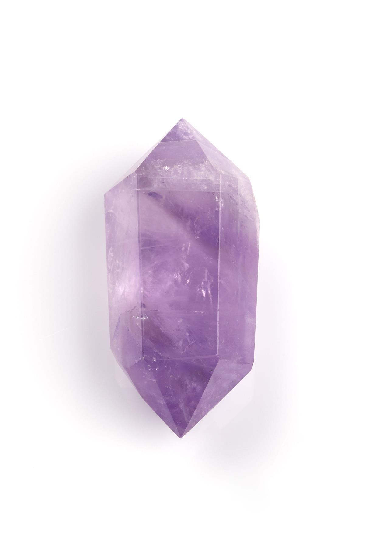 Ametist Doğal Taş Çift Uçlu Prizma