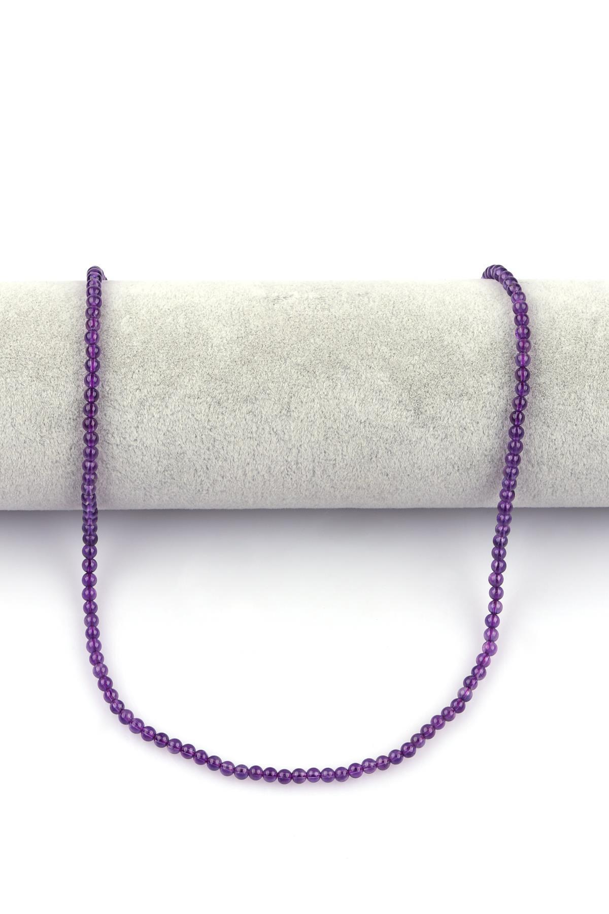 Ametist Doğal Taş Dizi 3 mm Küre Kesim