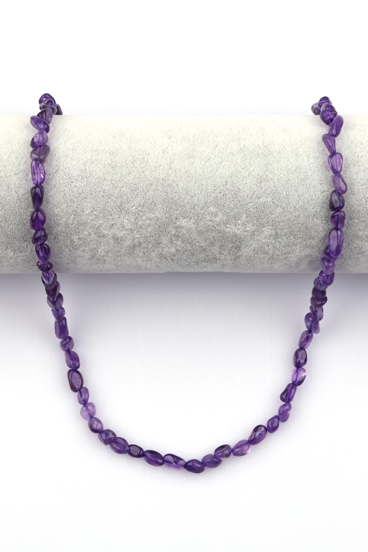 Ametist Doğal Taş Dizi 3 x 6 mm Mercimek Kesim