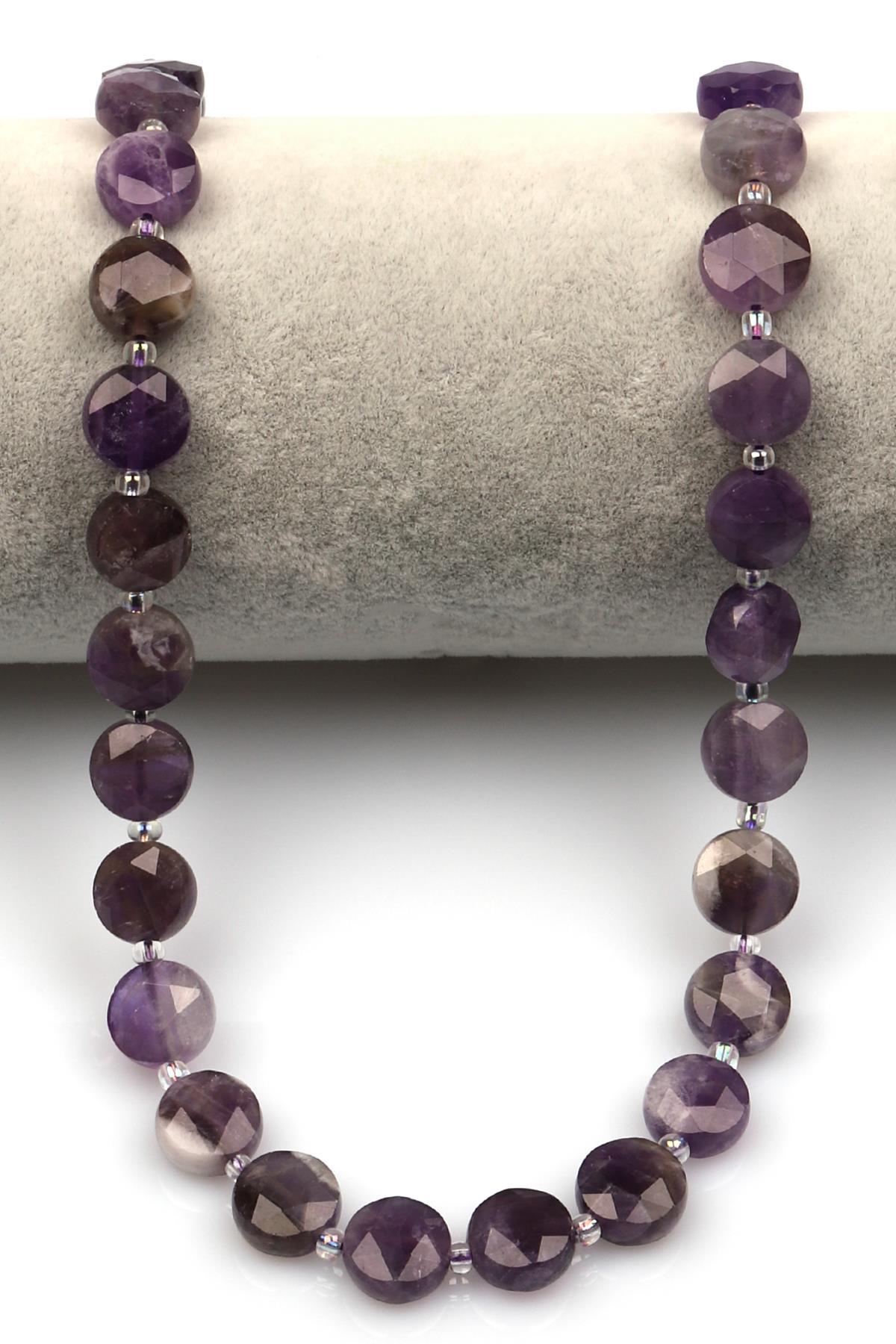 Ametist Doğal Taş Dizi 5 x 10 mm Yassı Kesim