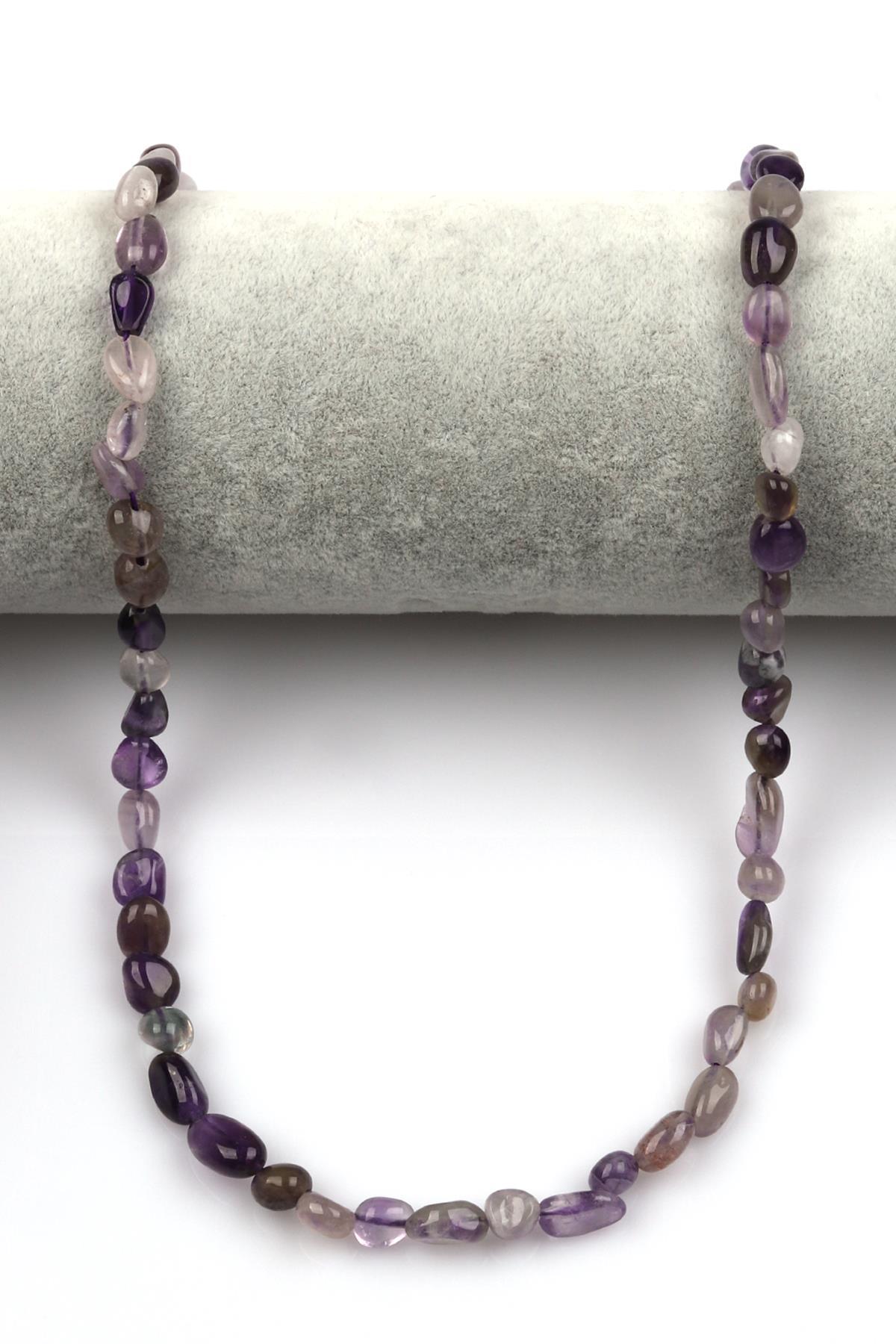 Ametist Doğal Taş Dizi 6 x 8 mm Mercimek Kesim