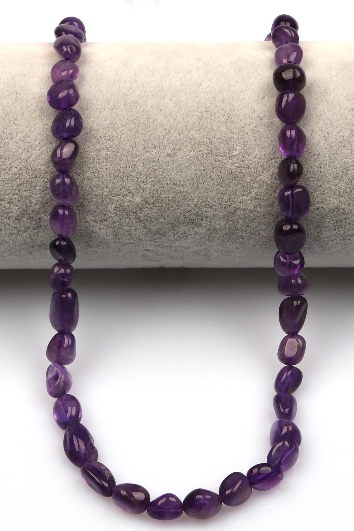 Ametist Doğal Taş Dizi 6 x 9 mm Mercimek Kesim