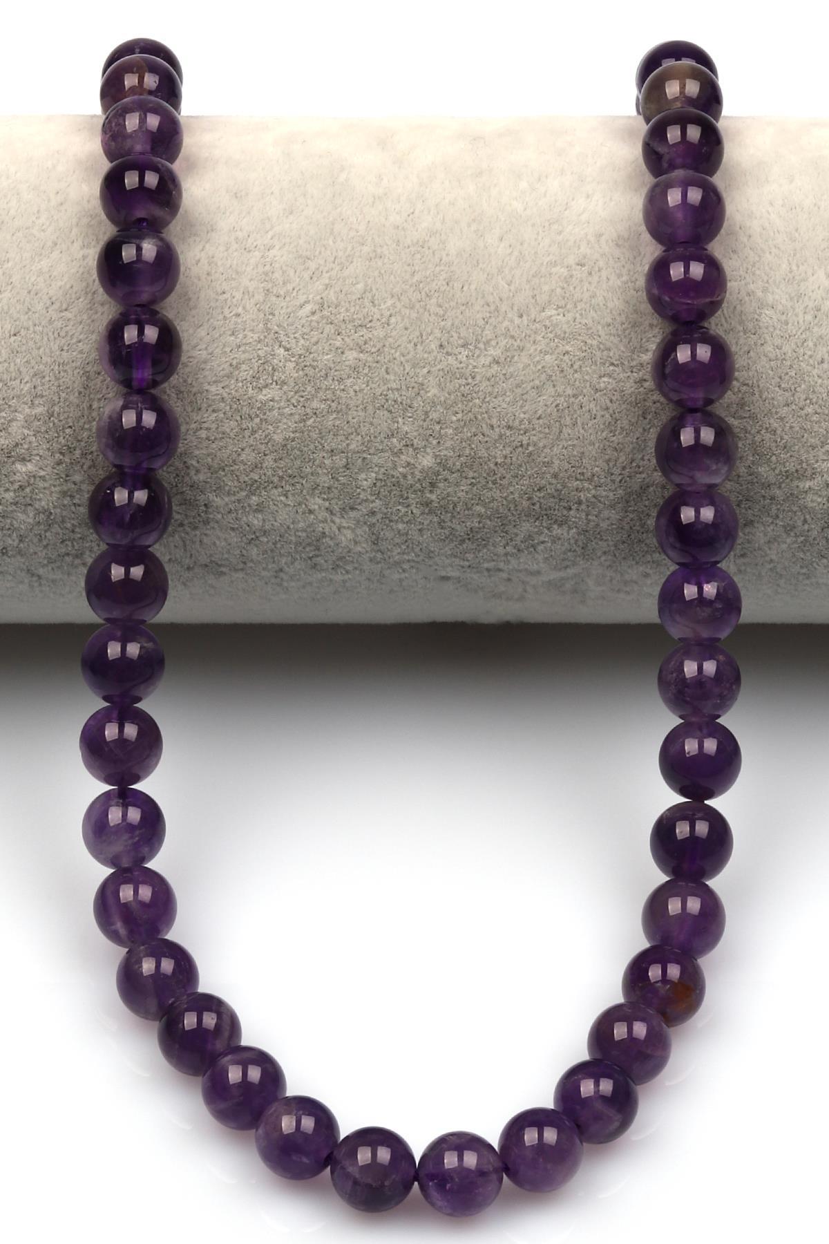 Ametist Doğal Taş Dizi 8 mm Küre Kesim