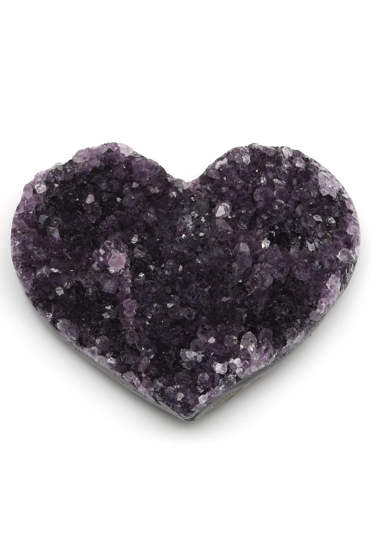 Ametist Doğal Taş Kalp