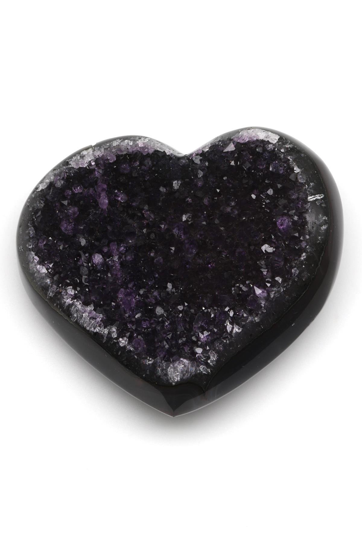 Ametist Doğal Taş Kalp