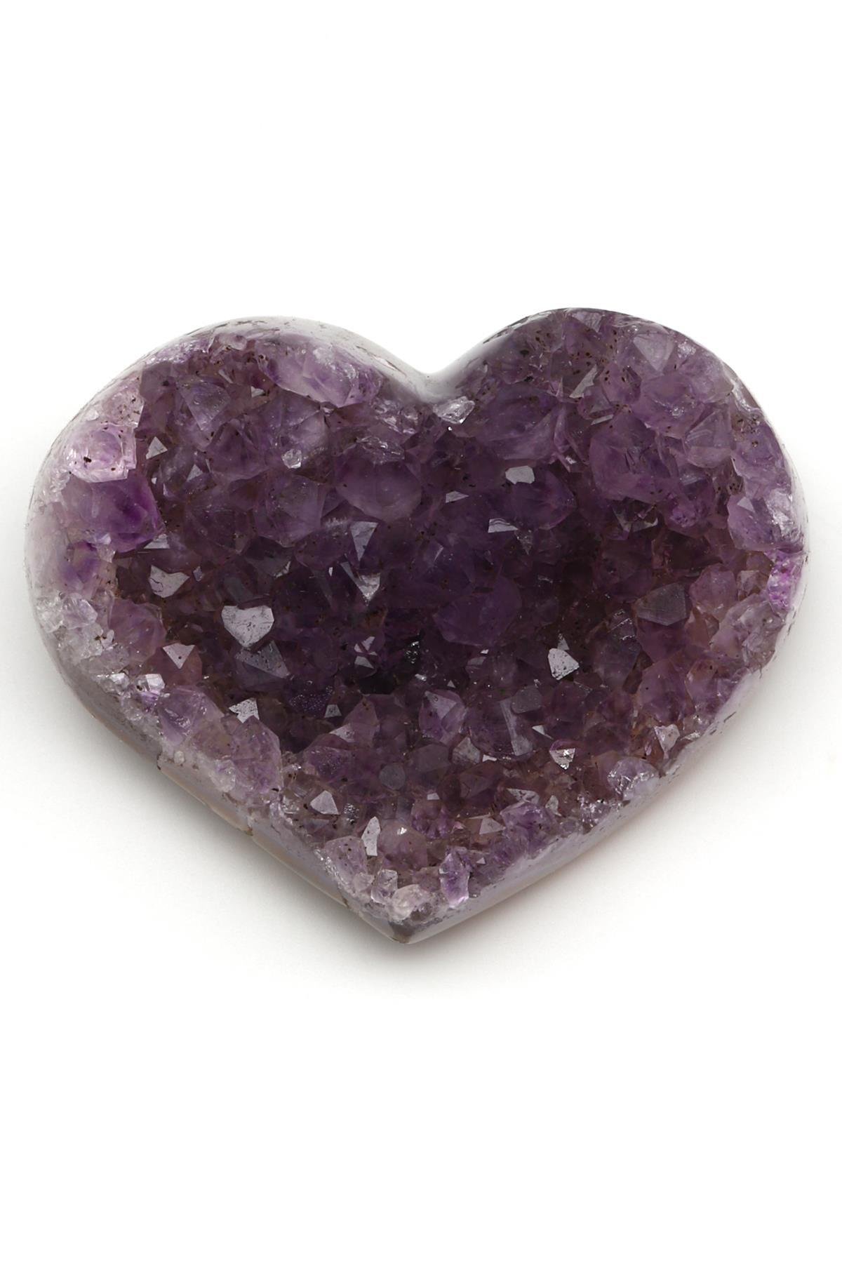 Ametist Doğal Taş Kalp