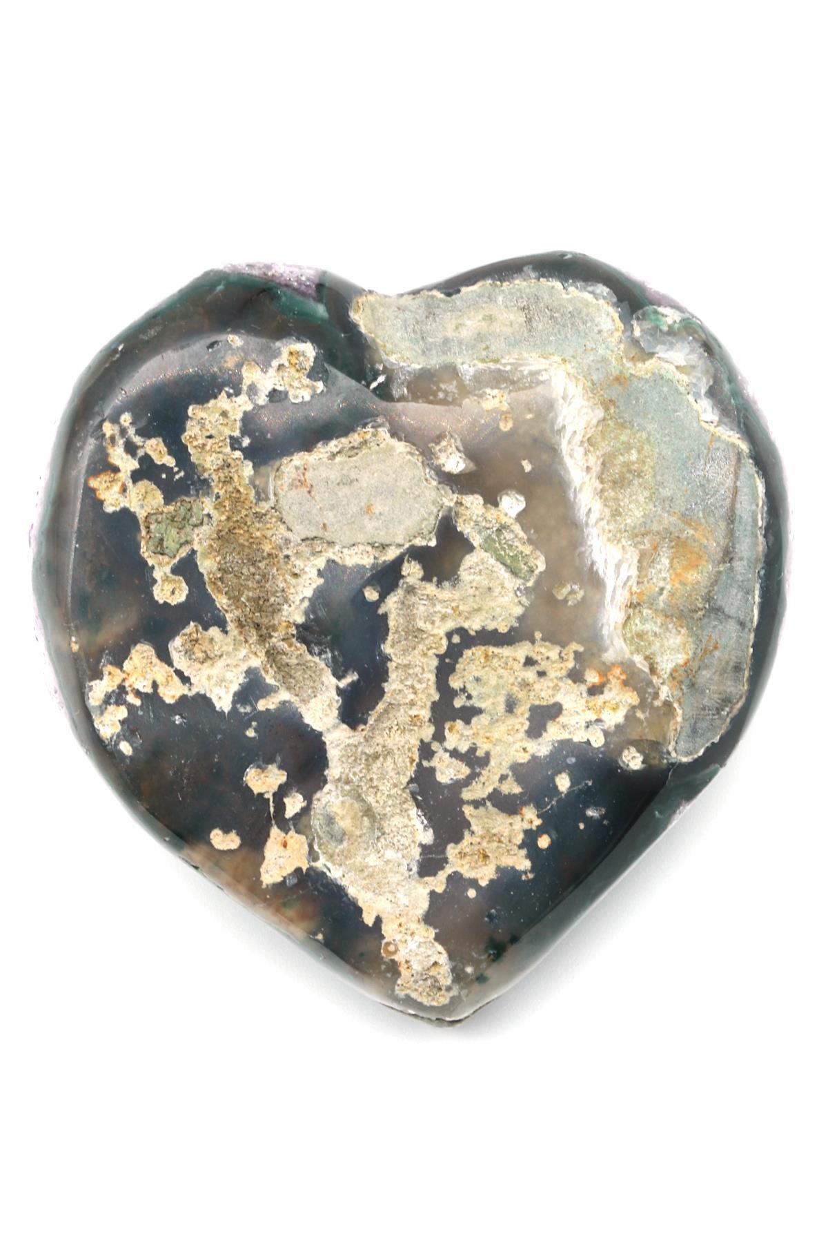 Ametist Doğal Taş Kalp Model Parça