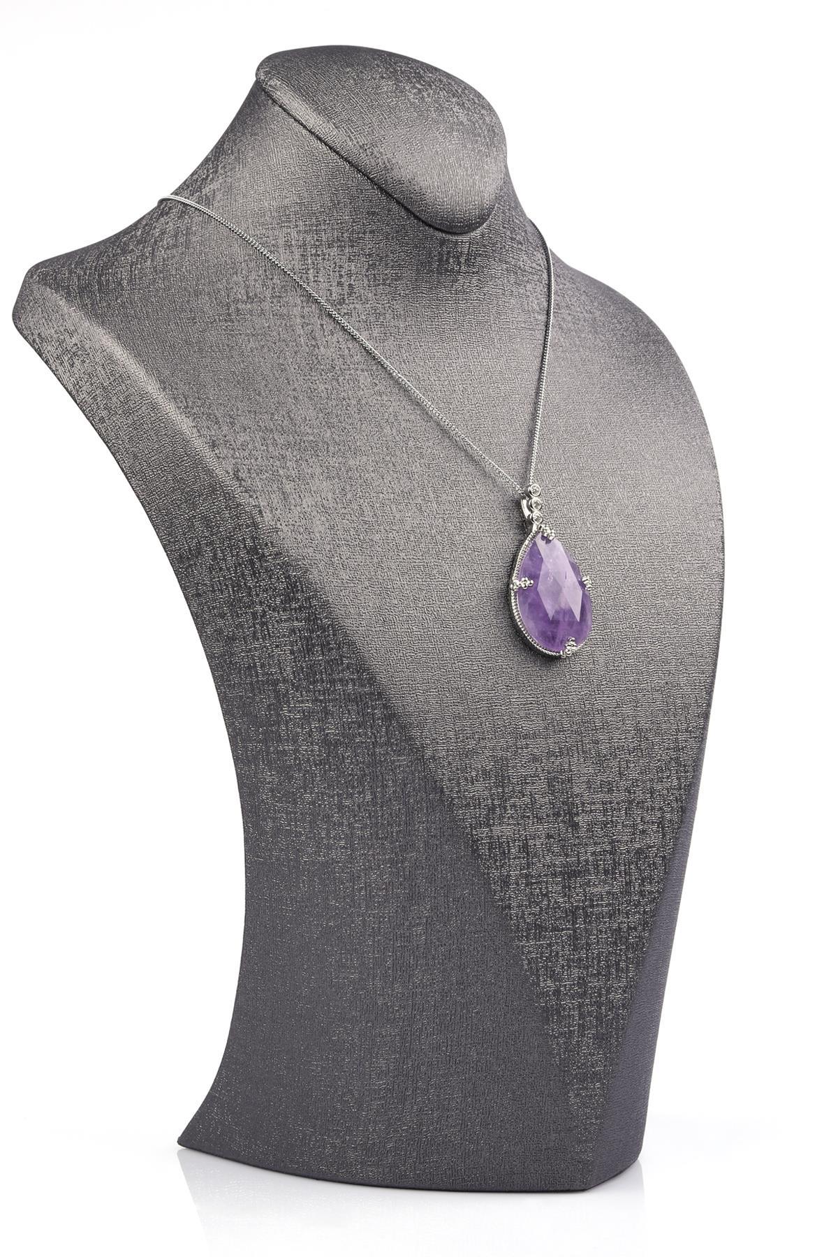 Ametist Doğal Taş Kolye 