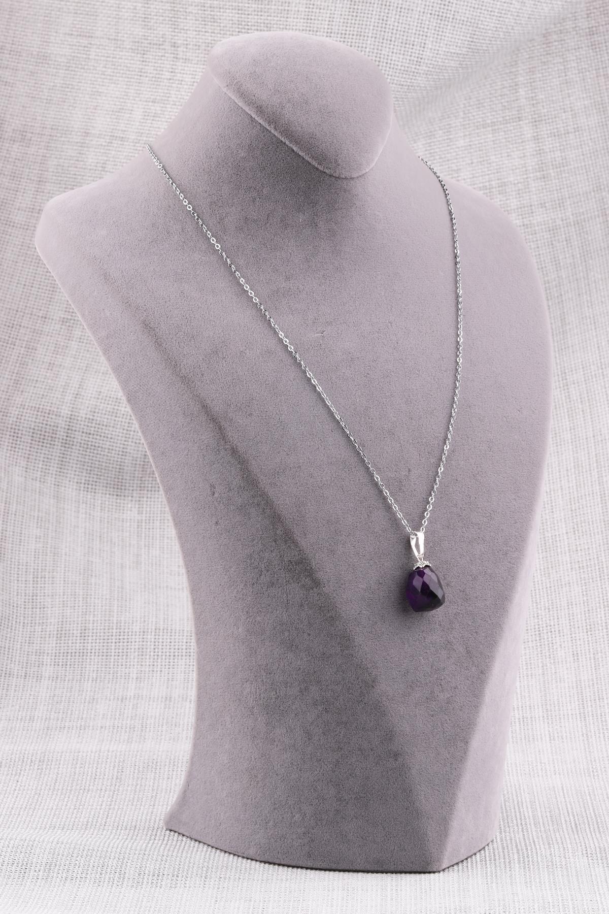 Ametist Doğal Taş Kolye