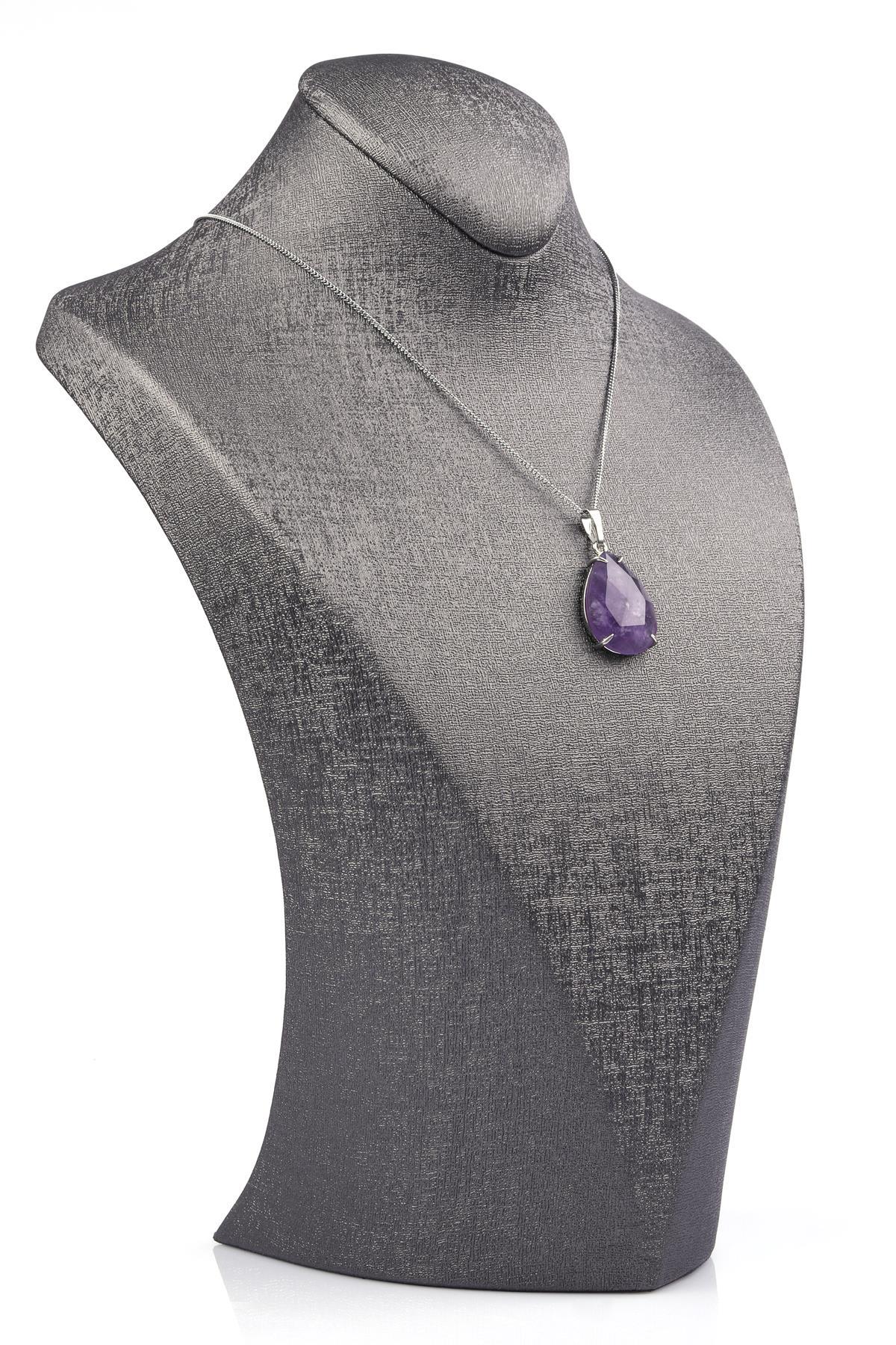 Ametist Doğal Taş Kolye 