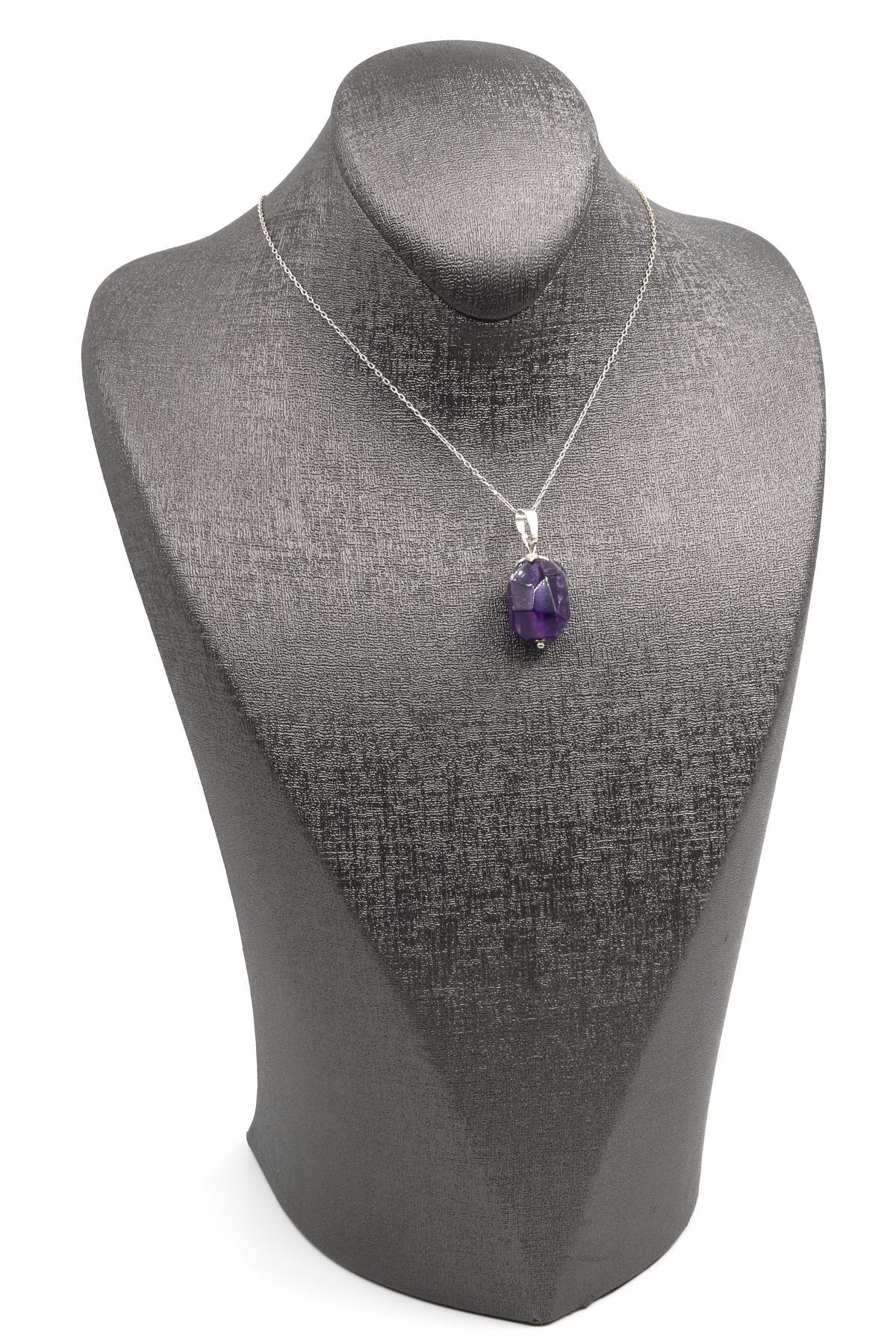 Ametist Doğal Taş Kolye