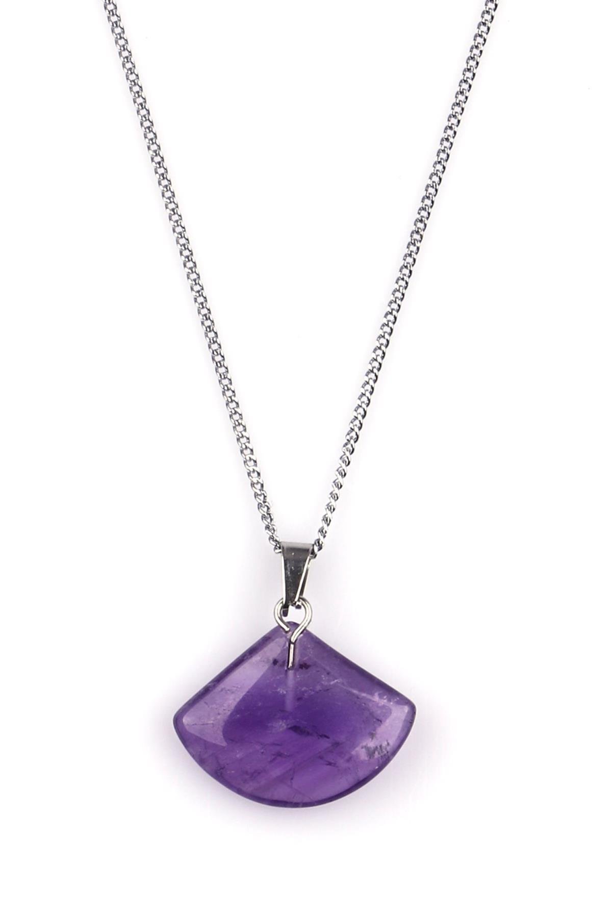 Ametist Doğal Taş Kolye