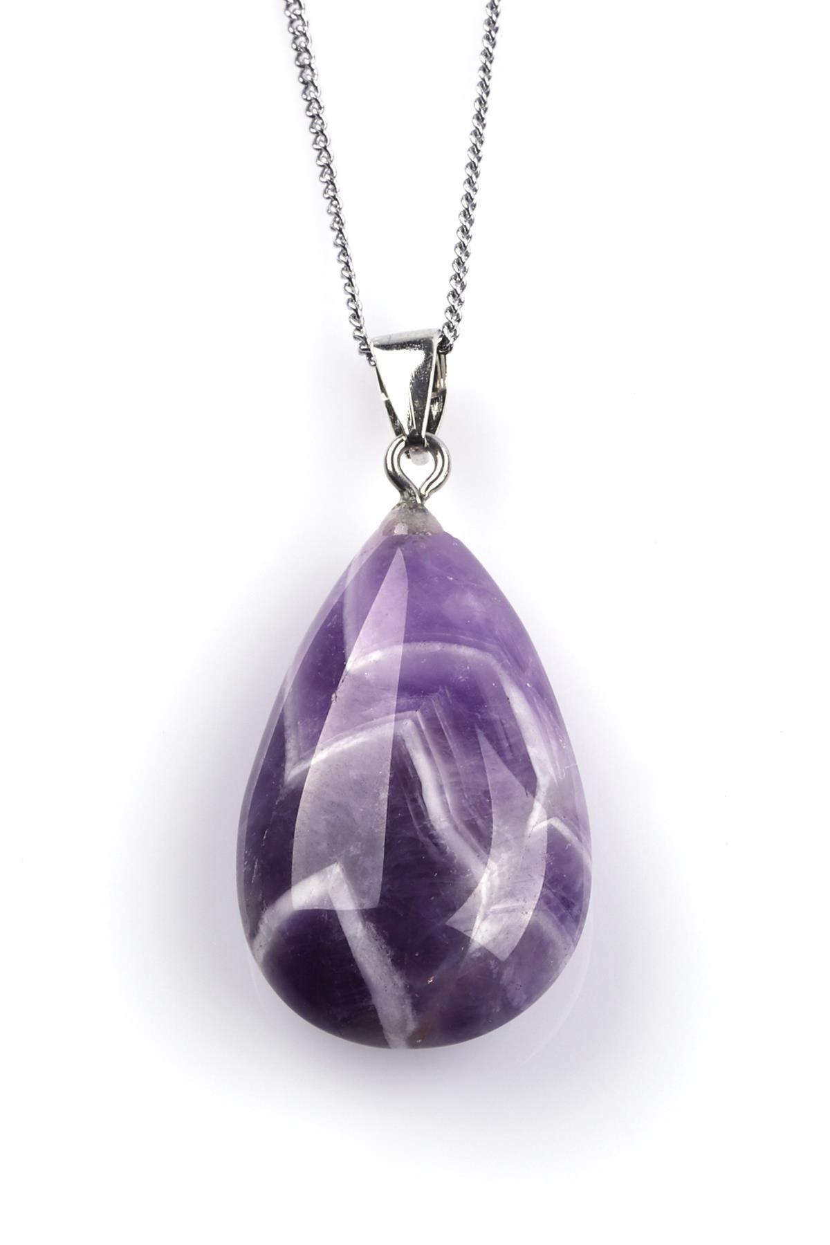 Ametist Doğal Taş Kolye