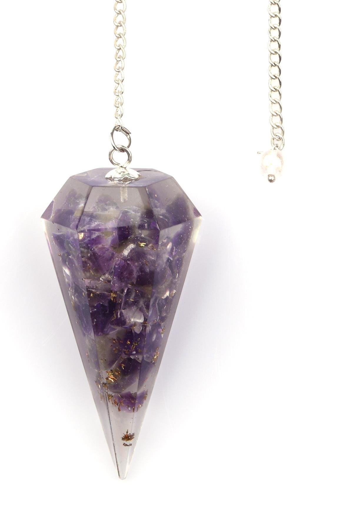 Ametist Doğal Taş Orgonit Pandül