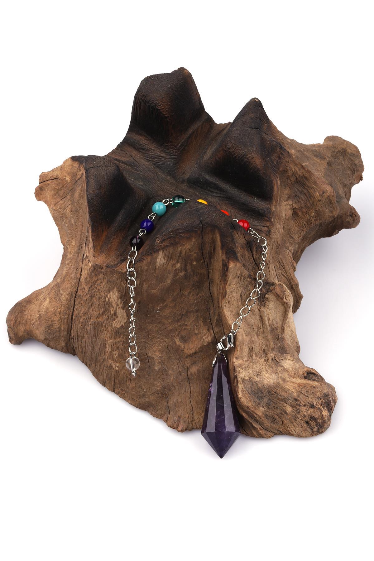 Ametist Doğal Taş Pandül