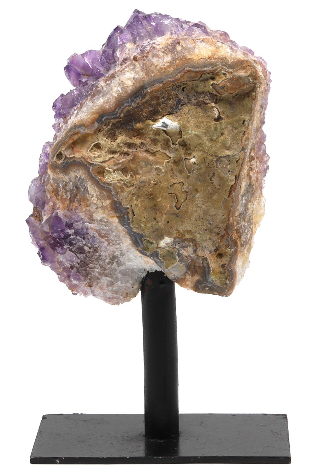 Ametist Doğal Taş Standlı Ham Parça - 367 Gr.