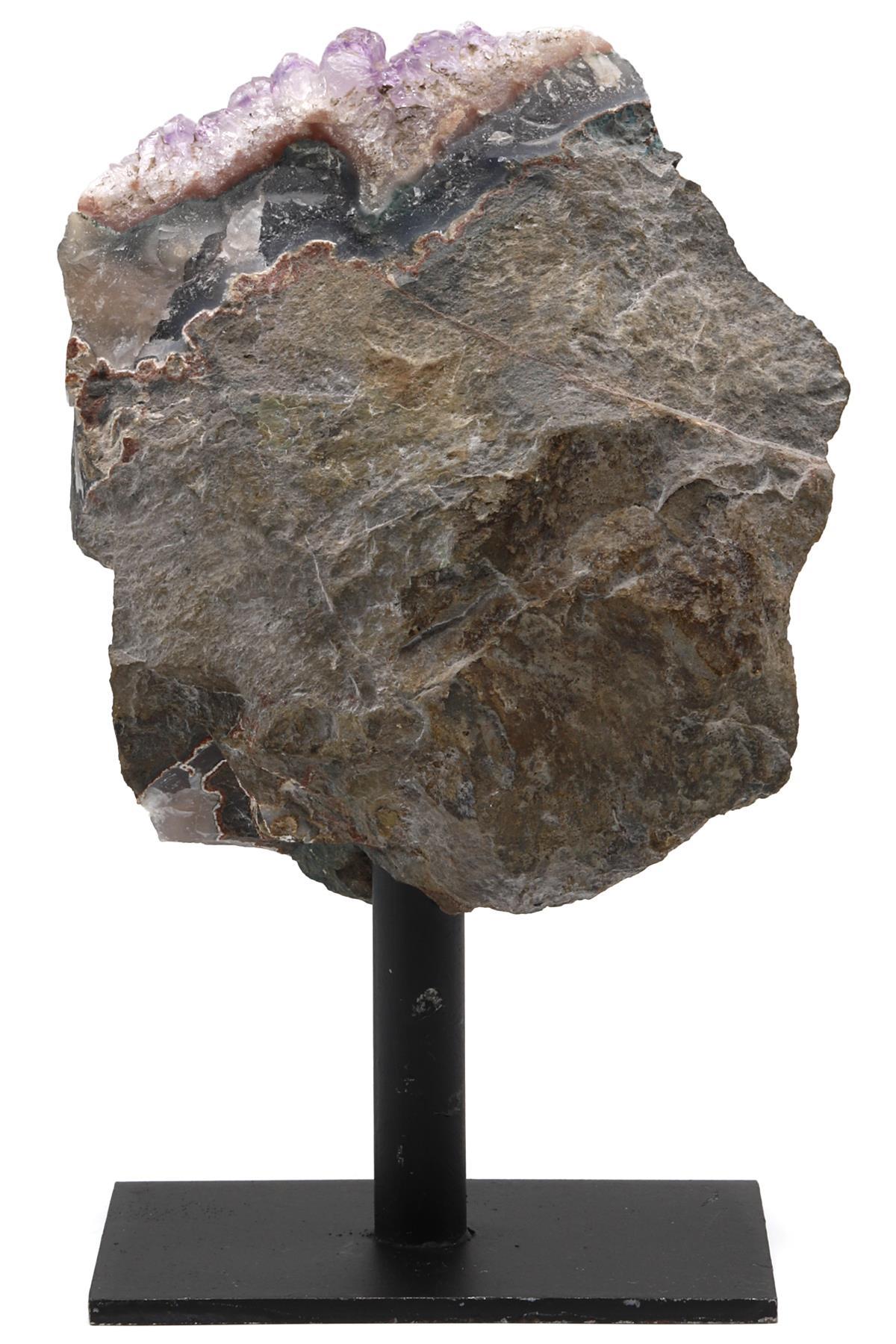 Ametist Doğal Taş Standlı Ham Parça - 474 Gr.