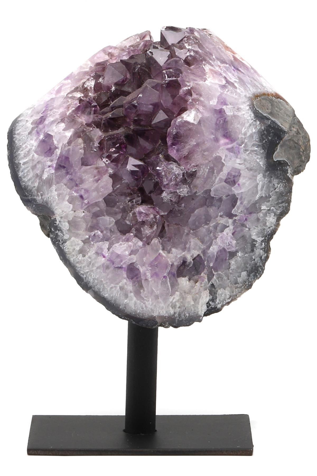 Ametist Doğal Taş Standlı Ham Parça - 571 Gr.