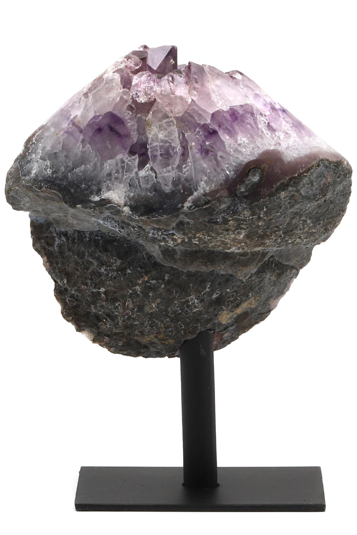Ametist Doğal Taş Standlı Ham Parça - 571 Gr.