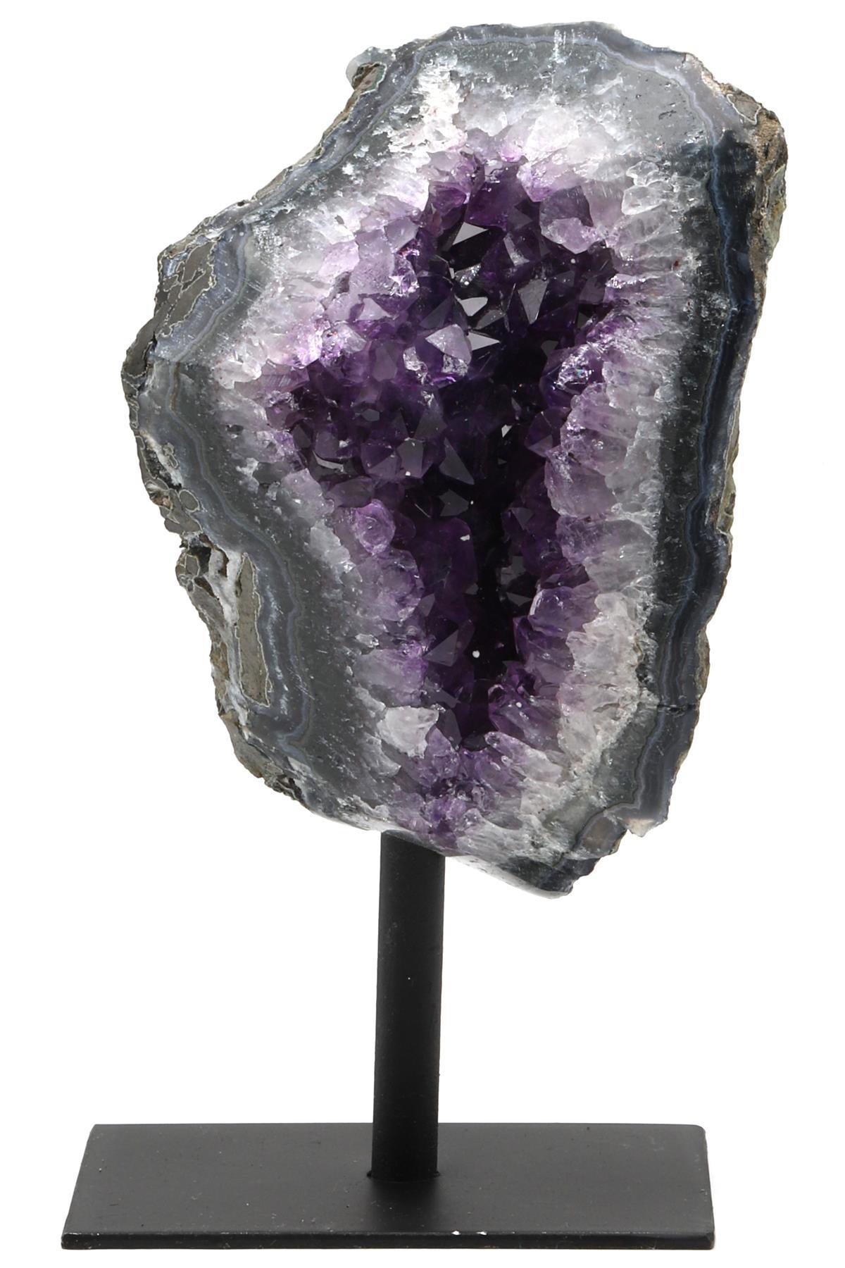 Ametist Doğal Taş Standlı Ham Parça - 745 Gr.