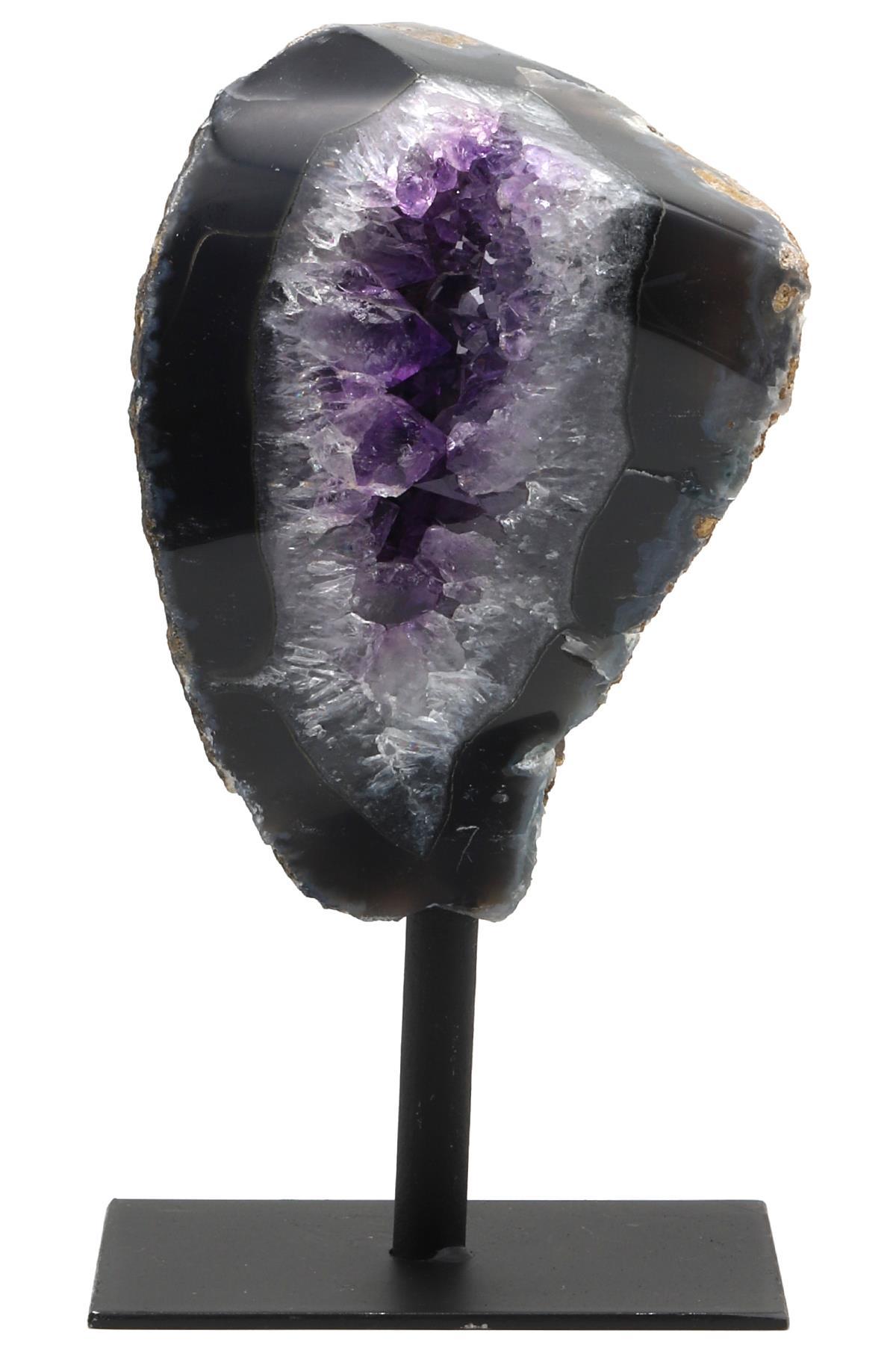 Ametist Doğal Taş Standlı Ham Parça - 762 Gr.