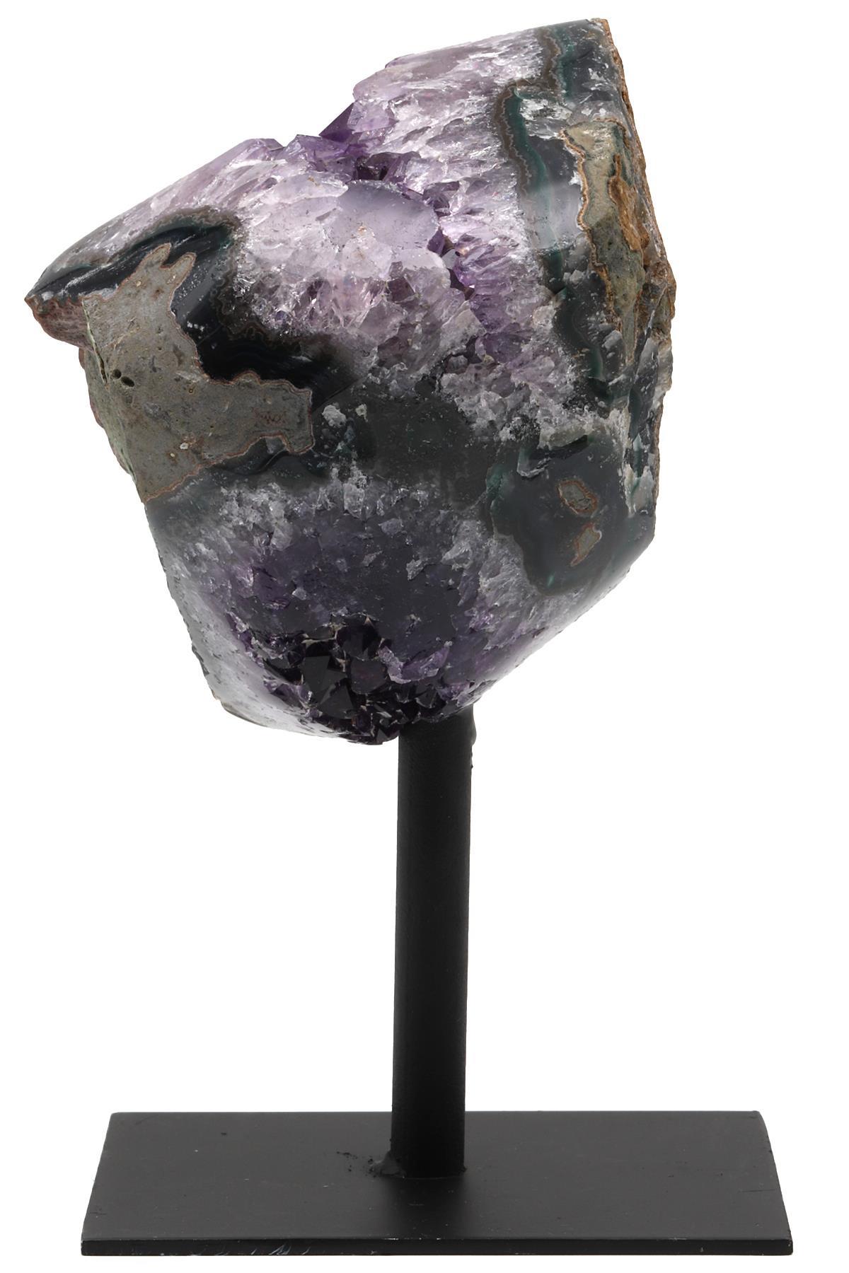 Ametist Doğal Taş Standlı Ham Parça - 838 Gr.