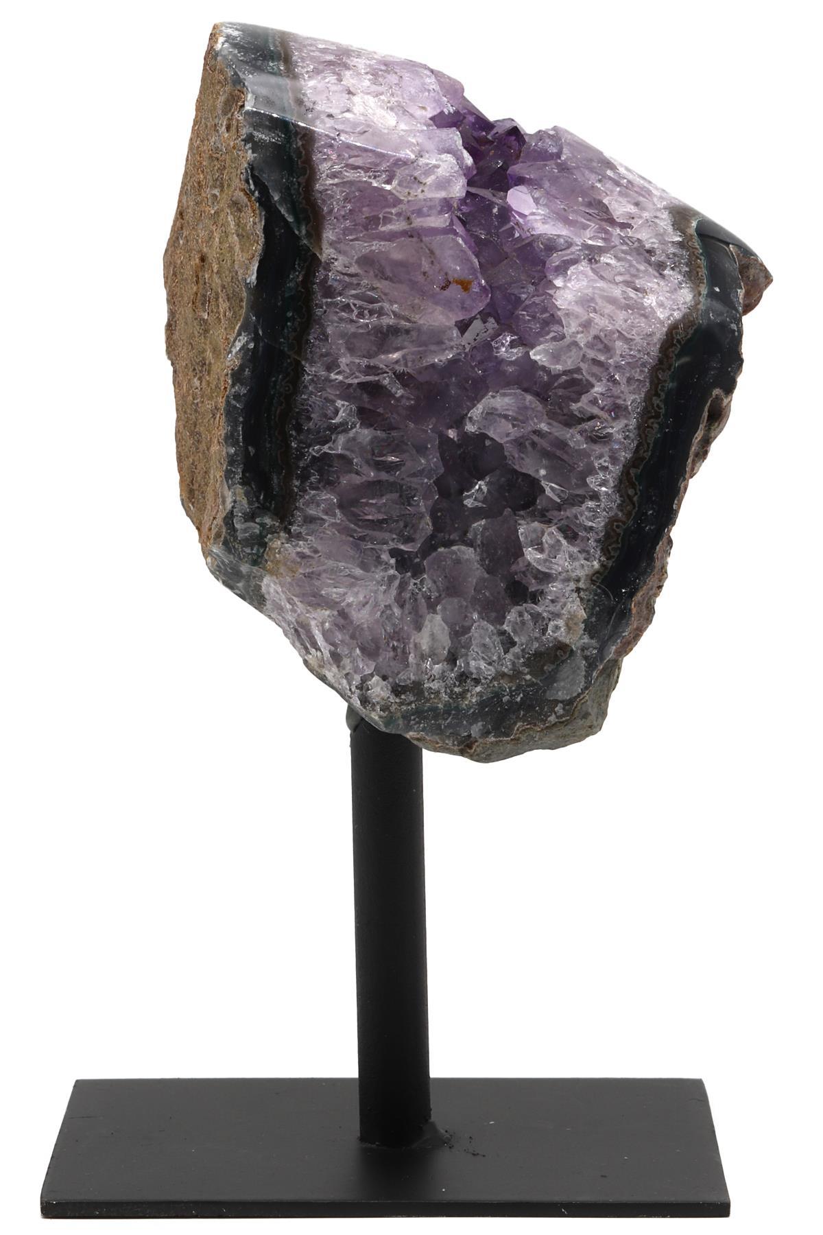 Ametist Doğal Taş Standlı Ham Parça - 838 Gr.
