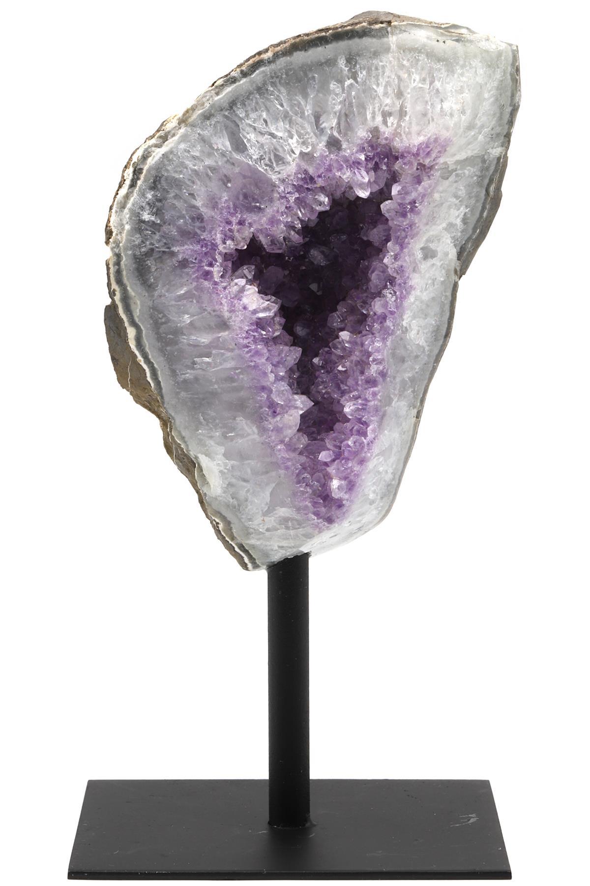 Ametist Doğal Taş Standlı Ham Parça - 866 Gr.