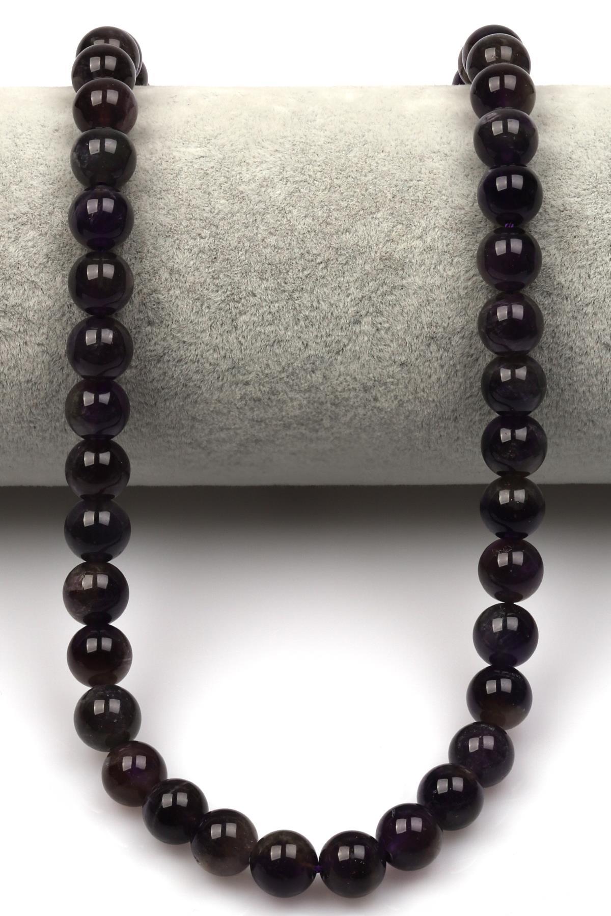 Ametist Doğaltaş Dizi 8 mm Küre Kesim