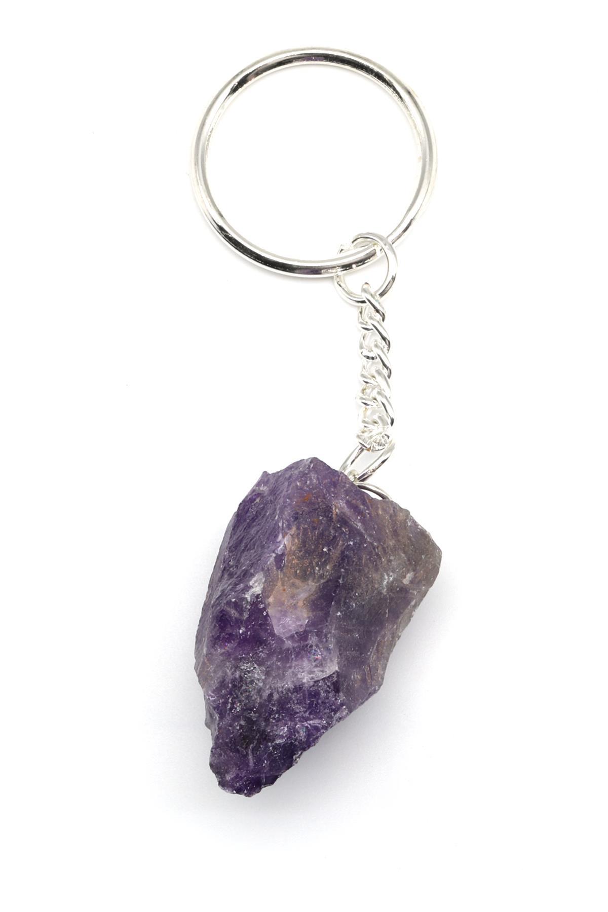 Ametist Taşı Doğal Taş Anahtarlık