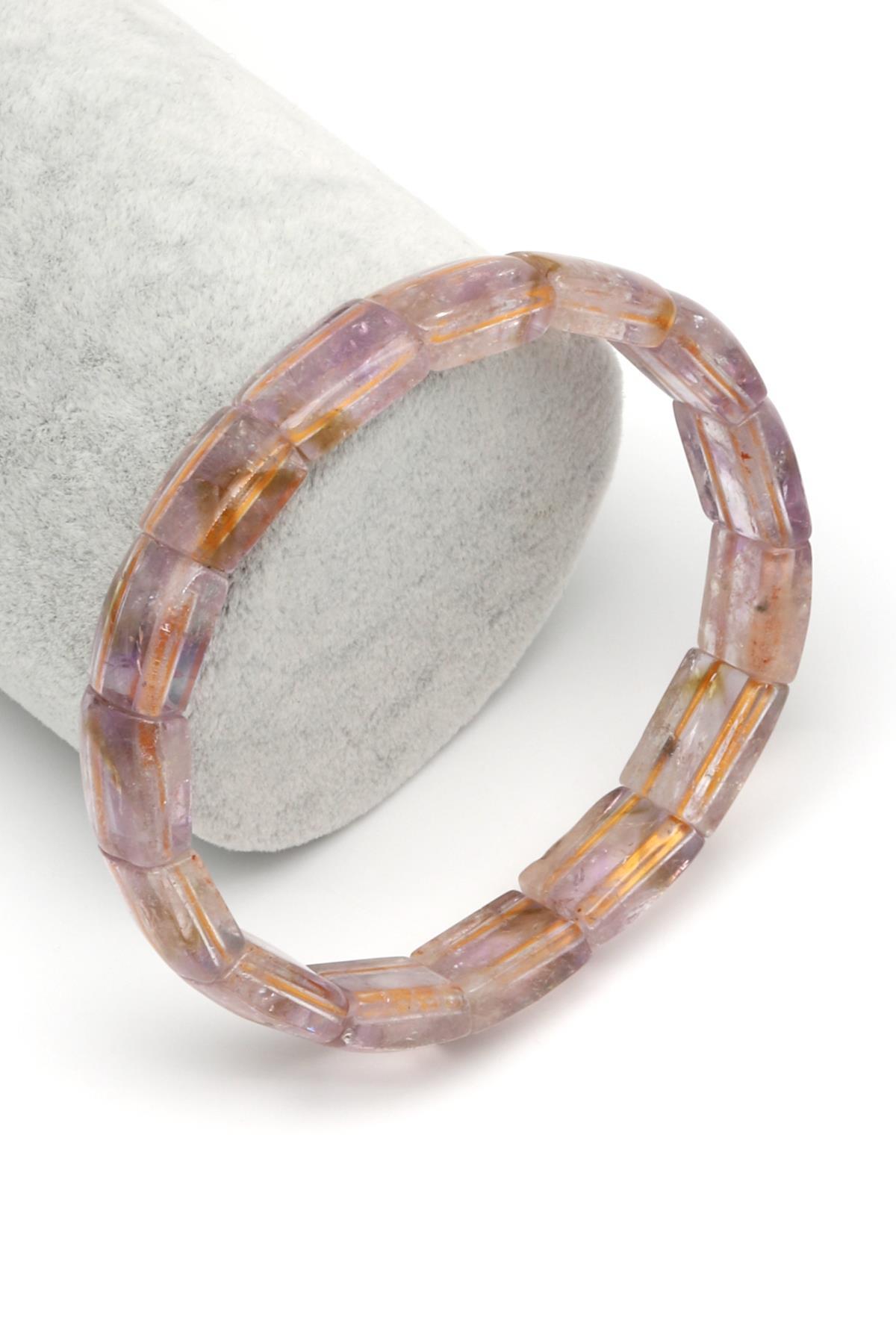 Ametrin Doğal Taş Bileklik 10 x 13 mm Özel Kesim