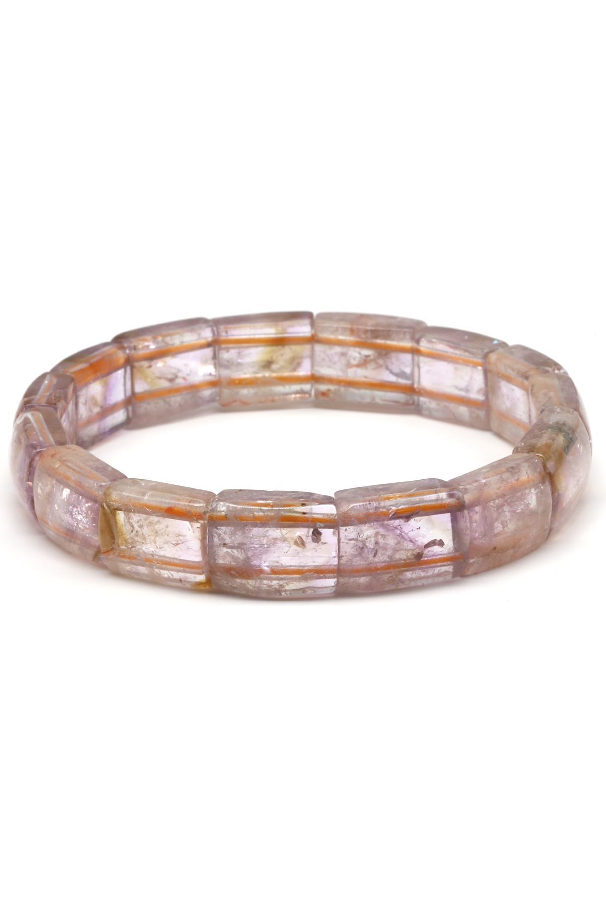 Ametrin Doğal Taş Bileklik 10 x 13 mm Özel Kesim