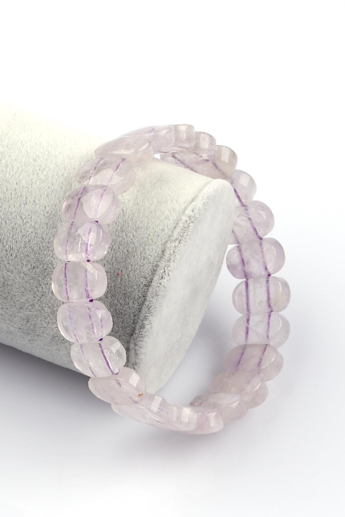 Ametrin Doğal Taş Bileklik 9 x 14 mm Özel Kesim