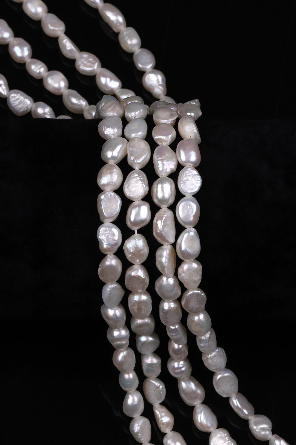 Amorf İnci Doğal Taş Dizi 6 x 7 mm Şekilsiz Kesim