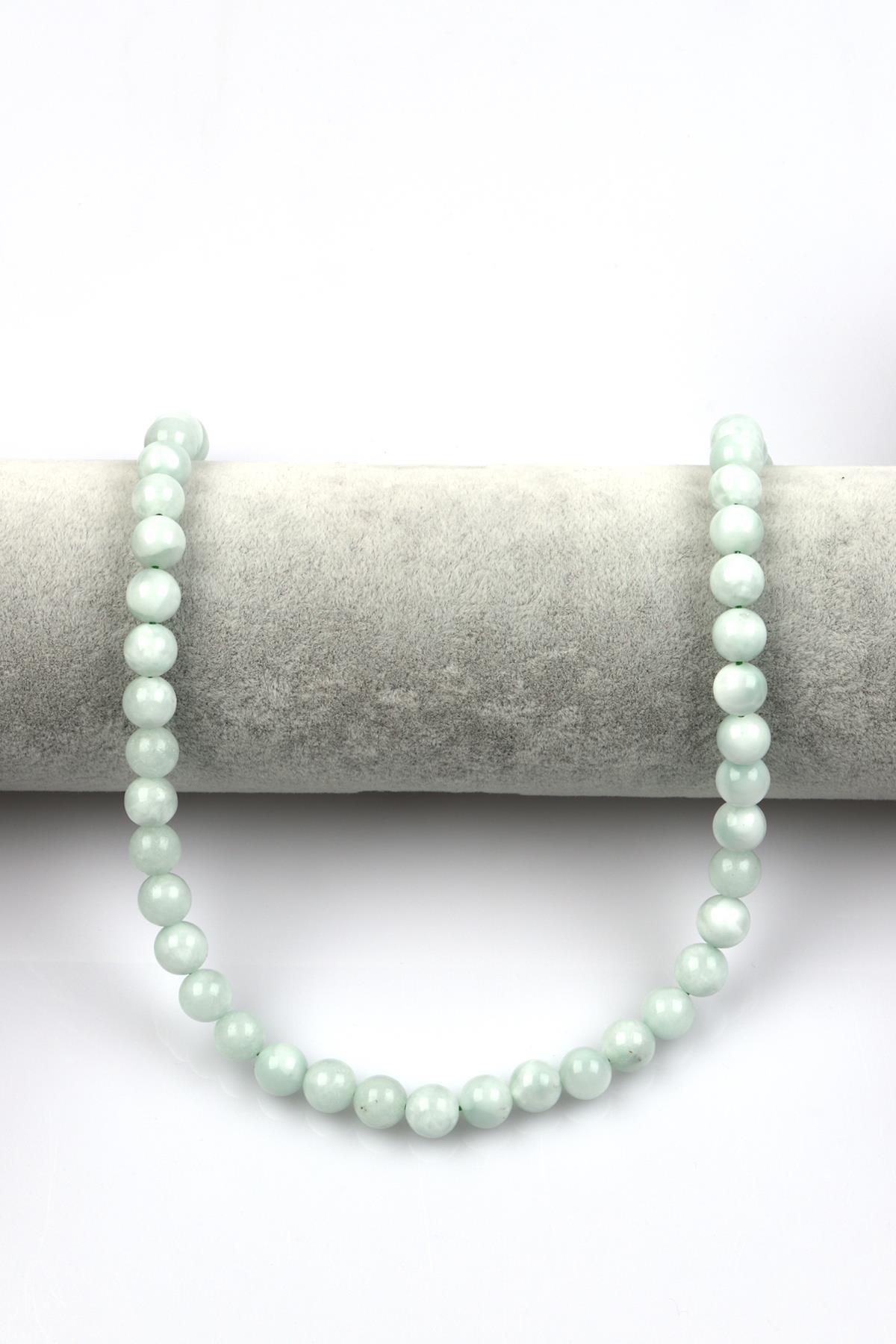 Angelite Green Doğal Taş Dizi 8 mm Küre Kesim