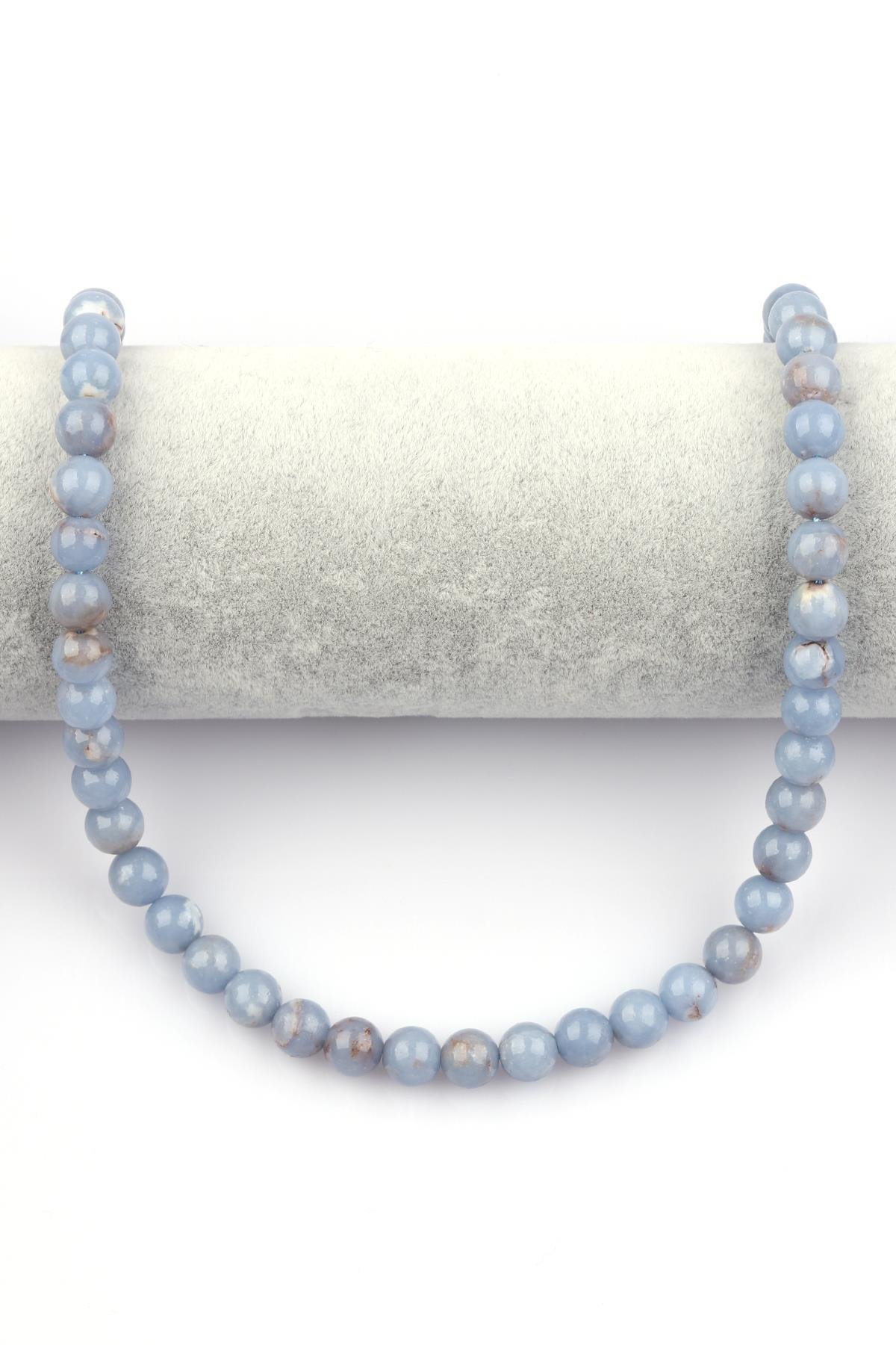 Anjelit Doğal Taş Dizi 8 mm Küre Kesim