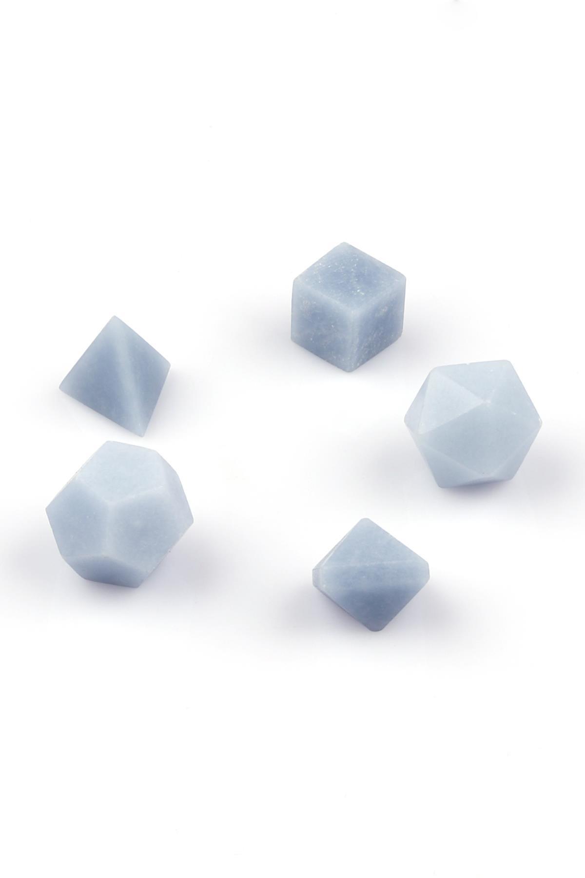 Anjelit Doğal Taş Platonik Set